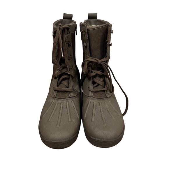 Clarks Brown Waterproof Lace Up Duck Boots - Picture 2 of 6